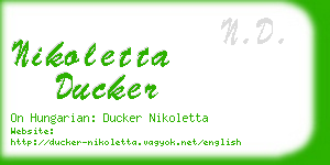 nikoletta ducker business card